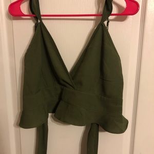 Cropped Tie Around Tank Top